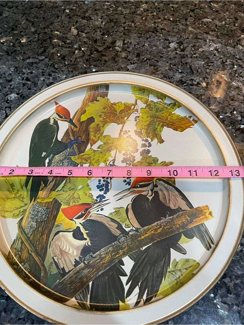 Sunshine Biscuits Audubon Birds of America Tin Trays Vintage 60s-70s